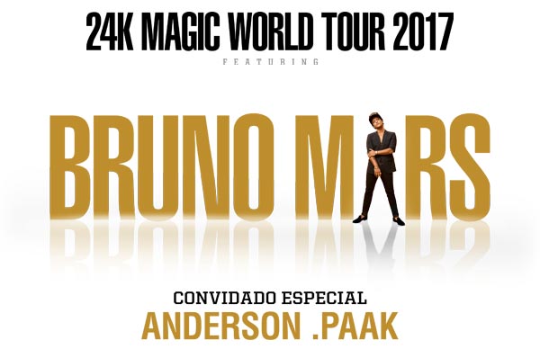 BRUNO MARS - 24K MAGIC TOUR: 4 ABR, MEO Arena