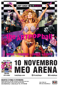 LADY GAGA'S artRAVE: The ARTPOP ball - 10 Novembro, MEO Arena
