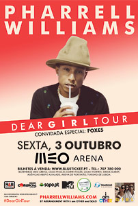 PHARRELL WILLIAMS The Dear G I R L Tour - 3 Outubro, MEO ARENA