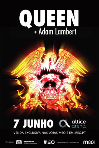 QUEEN + Adam Lambert: 7 JUN, Altice Arena